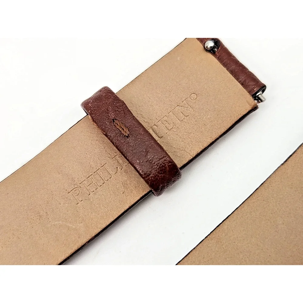 Authentic Phillip Stein Brown Learher Watch Band 18 mm